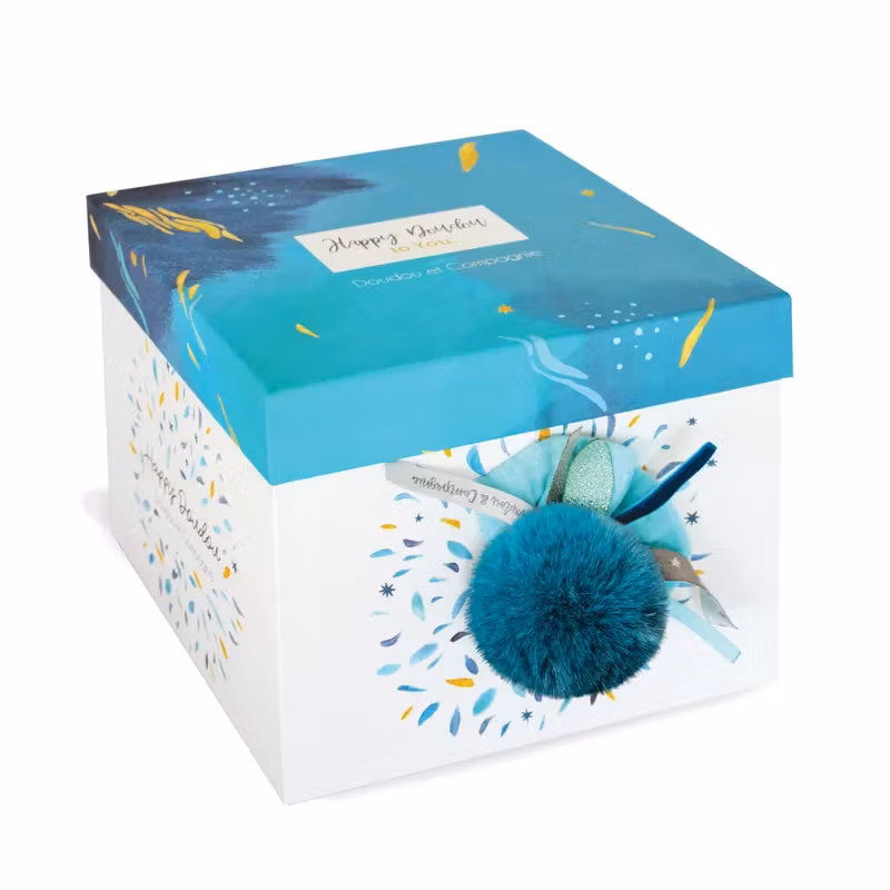 Doudou Et Compagnie- HAPPY POP - Pompom Bunny Peacock Blue