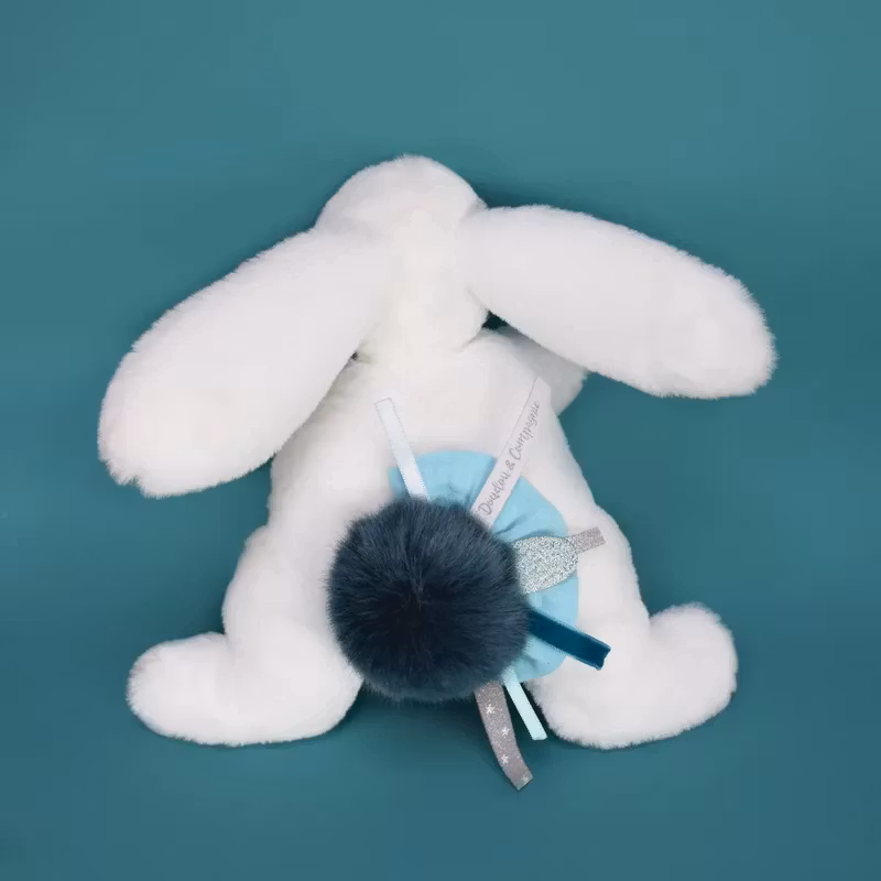 Doudou Et Compagnie- HAPPY POP - Pompom Bunny Peacock Blue