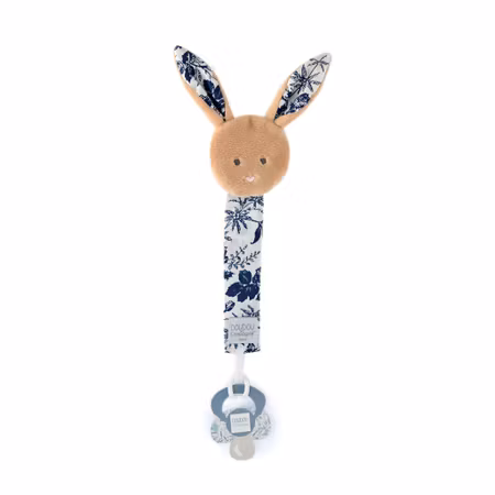 Doudou Et Compagnie- BOH´AIME - Pacifier Holder ljusbrun kanin/ Napphållare.
