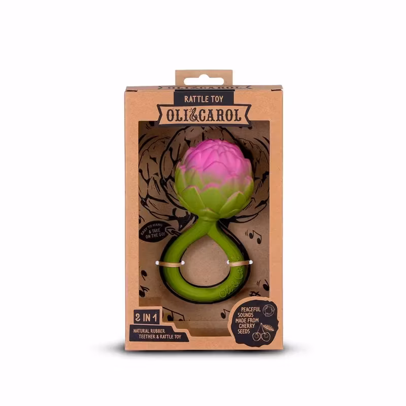 OLI & CAROL- Artichoke Rattle Toy