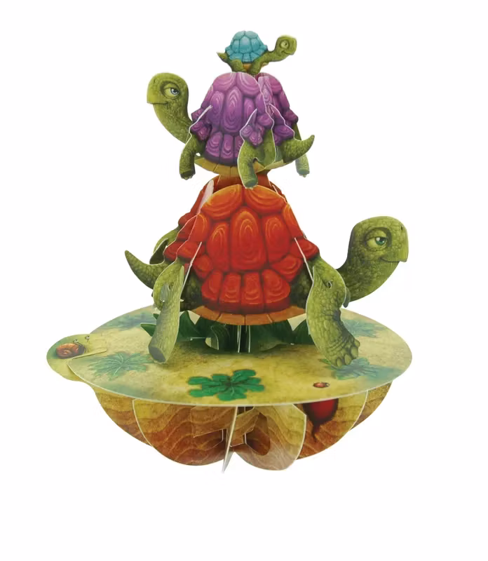 Santoro- Pirouettes Card - Balancing Tortoises