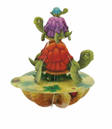 Santoro- Pirouettes Card - Balancing Tortoises