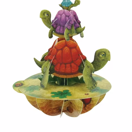 Santoro- Pirouettes Card - Balancing Tortoises