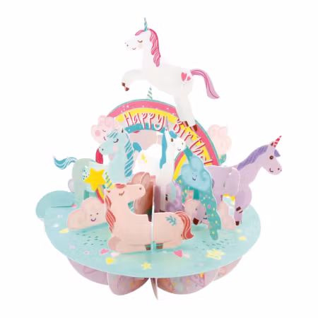 Santoro- Pirouettes Card - Birthday Unicorn