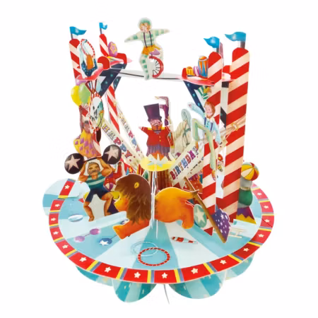 Santoro- Pirouettes Card - Happy Birthday (Circus Theme)
