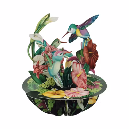 Santoro- Pirouettes Card - Hummingbirds