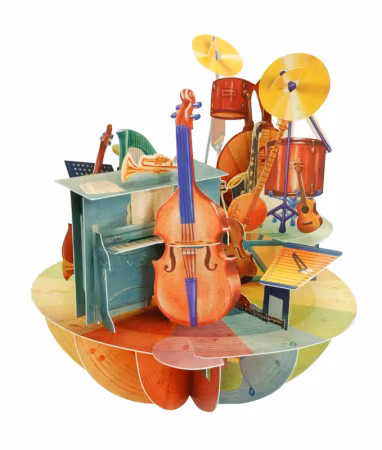 Santoro- Pirouettes Card - Music