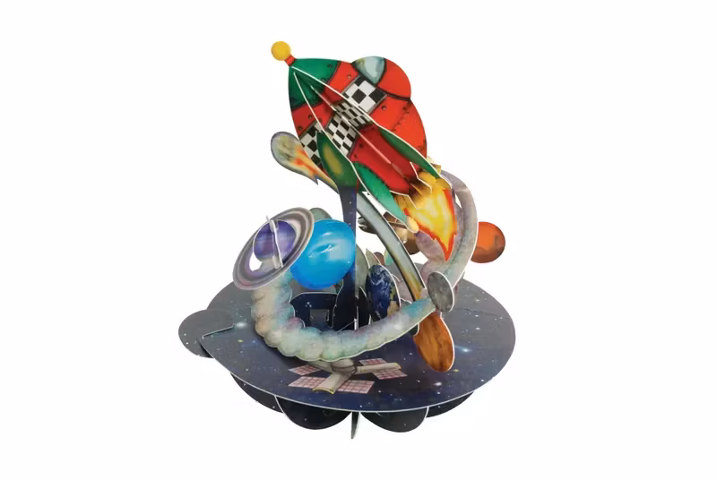 Santoro- Pirouettes Card - Out In Space
