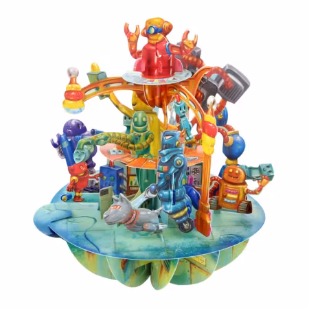 Santoro- Pirouettes Card - Robots