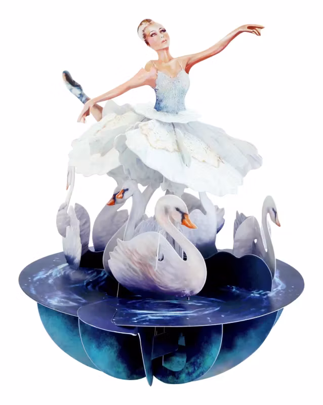 Santoro- Pirouettes Card - Swan Lake Ballet