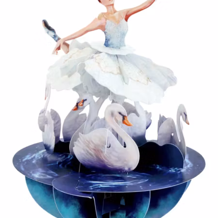 Santoro- Pirouettes Card - Swan Lake Ballet