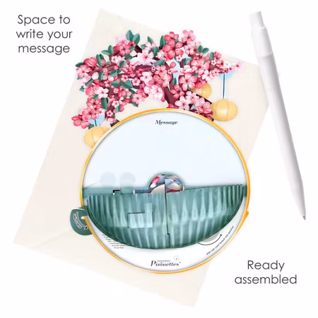 Santoro- Pirouettes Card - Cherry Blossom