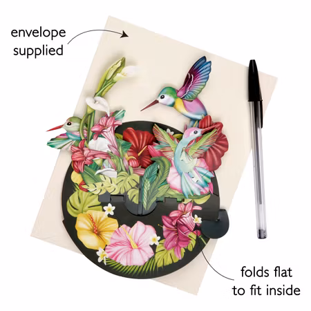 Santoro- Pirouettes Card - Hummingbirds