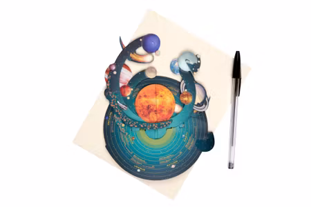 Santoro- Pirouettes Card - Solar System
