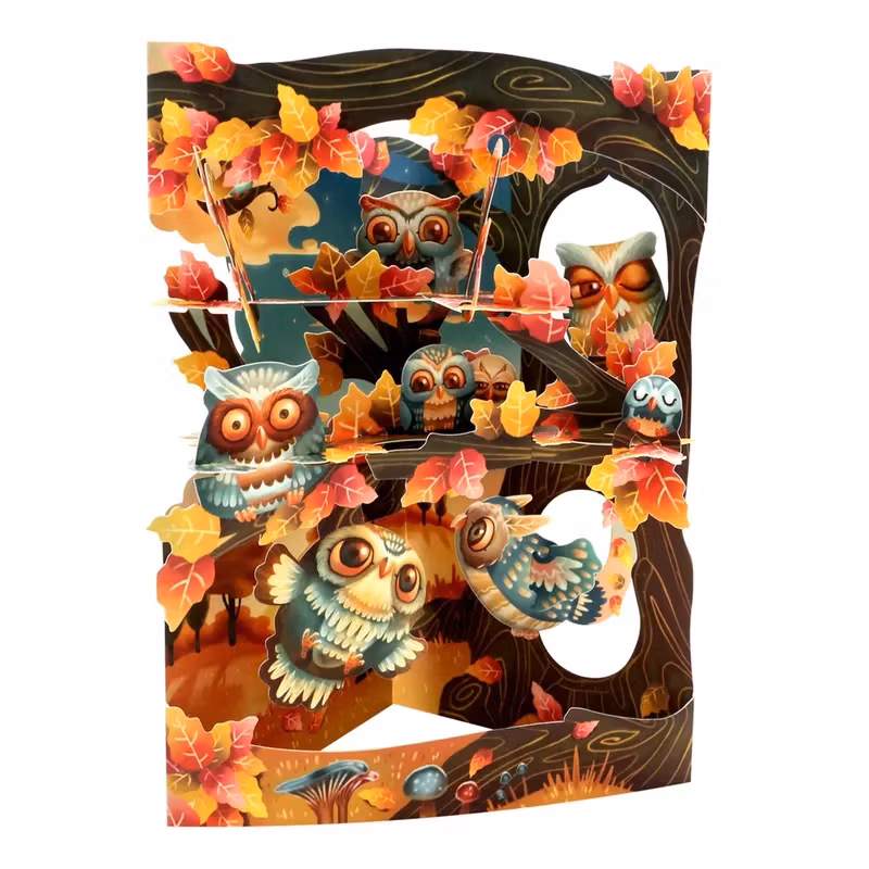Santoro- Swing Cards - Woodland Owls
