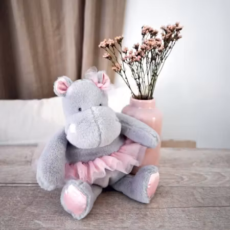 Doudou Et Compagnie- HIPPO Tutu - Pearl Grey