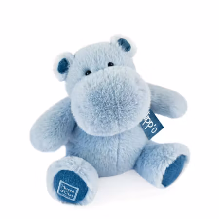 Doudou Et Compagnie- HIPPO - Bleu jean 25 cm