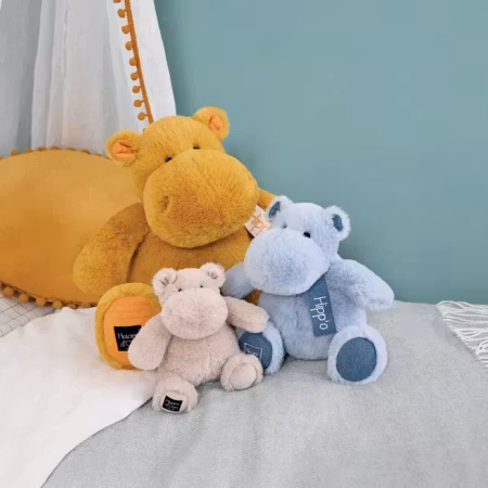 Doudou Et Compagnie- HIPPO - Bleu jean 25 cm