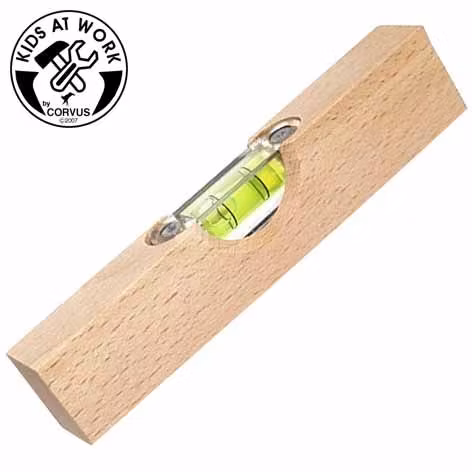 Corvus kids at work- Wooden spirit level vattenpass