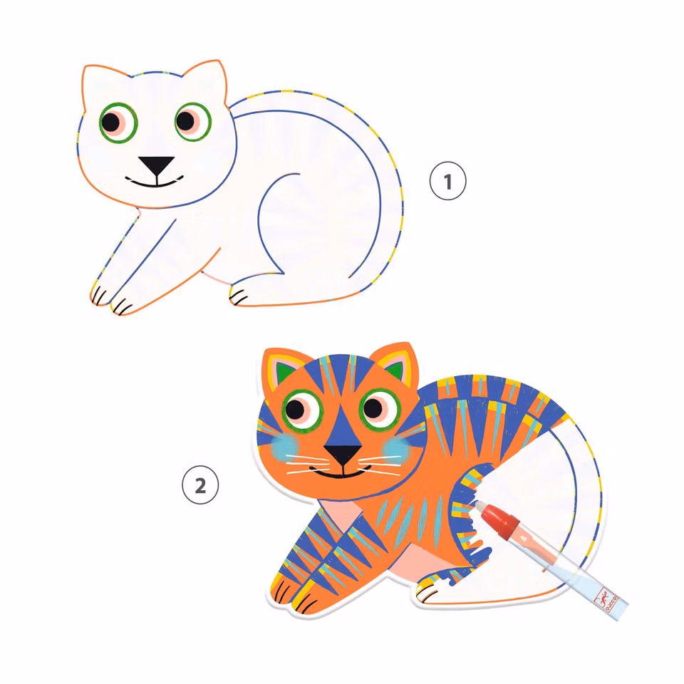 Djeco- Animalo-Ma/ pysselbok vatten.