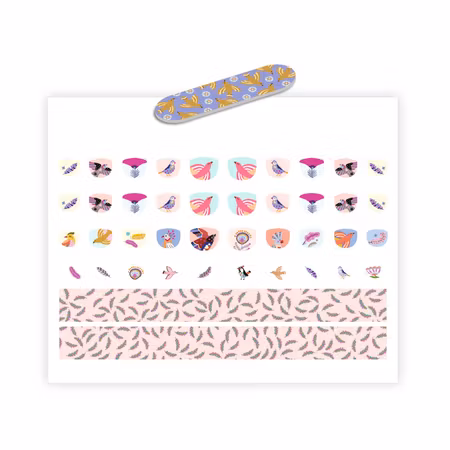 DJECO- Nails Stickers - Feathers- FSC / superenkel manikyr