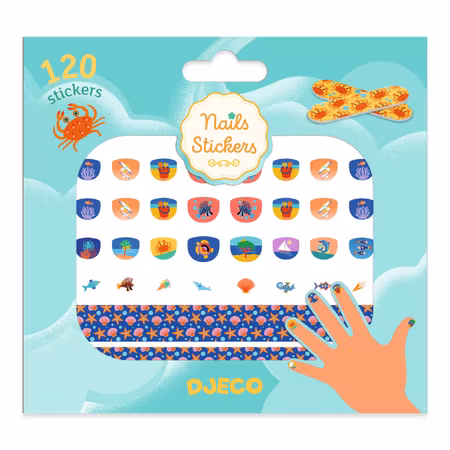 DJECO- Nails Stickers - Mediterranean- FSC / superenkel manikyr