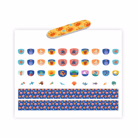 DJECO- Nails Stickers - Mediterranean- FSC / superenkel manikyr