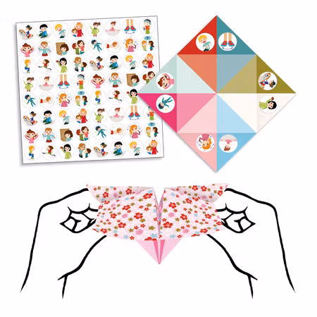 Djeco- Origami, fortune tellers - flowers/ pyssel o spel- Loppan.