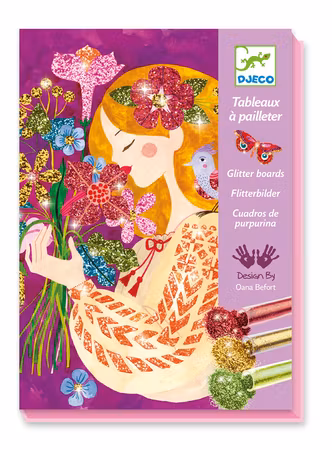 Djeco- Glitter, the scent of flowers/ Rita, måla, färglägg glitter.