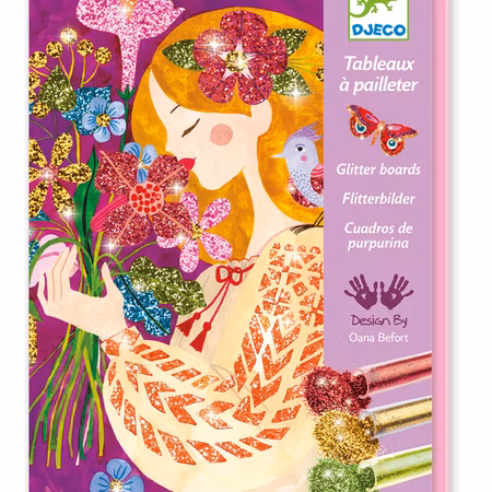 Djeco- Glitter, the scent of flowers/ Rita, måla, färglägg glitter.