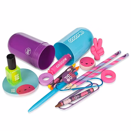 KEYCRAFT - GOGOPOD Surprise Stationery Pod/ pennfodral 14 delar.
