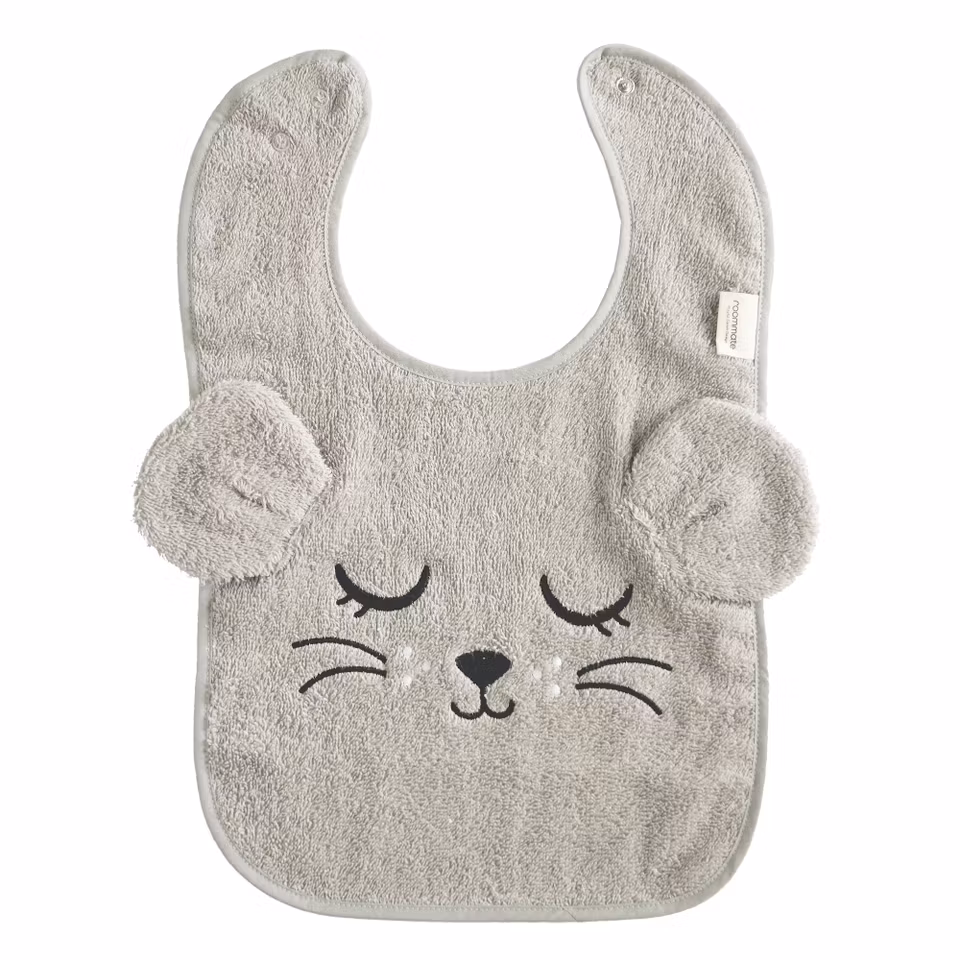 Roommate- Bib - MOUSE, grey
