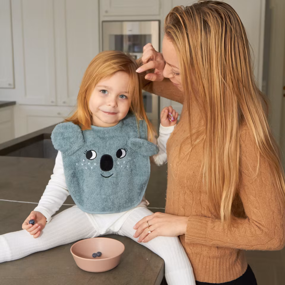 Roommate- Bib - KOALA, sea grey