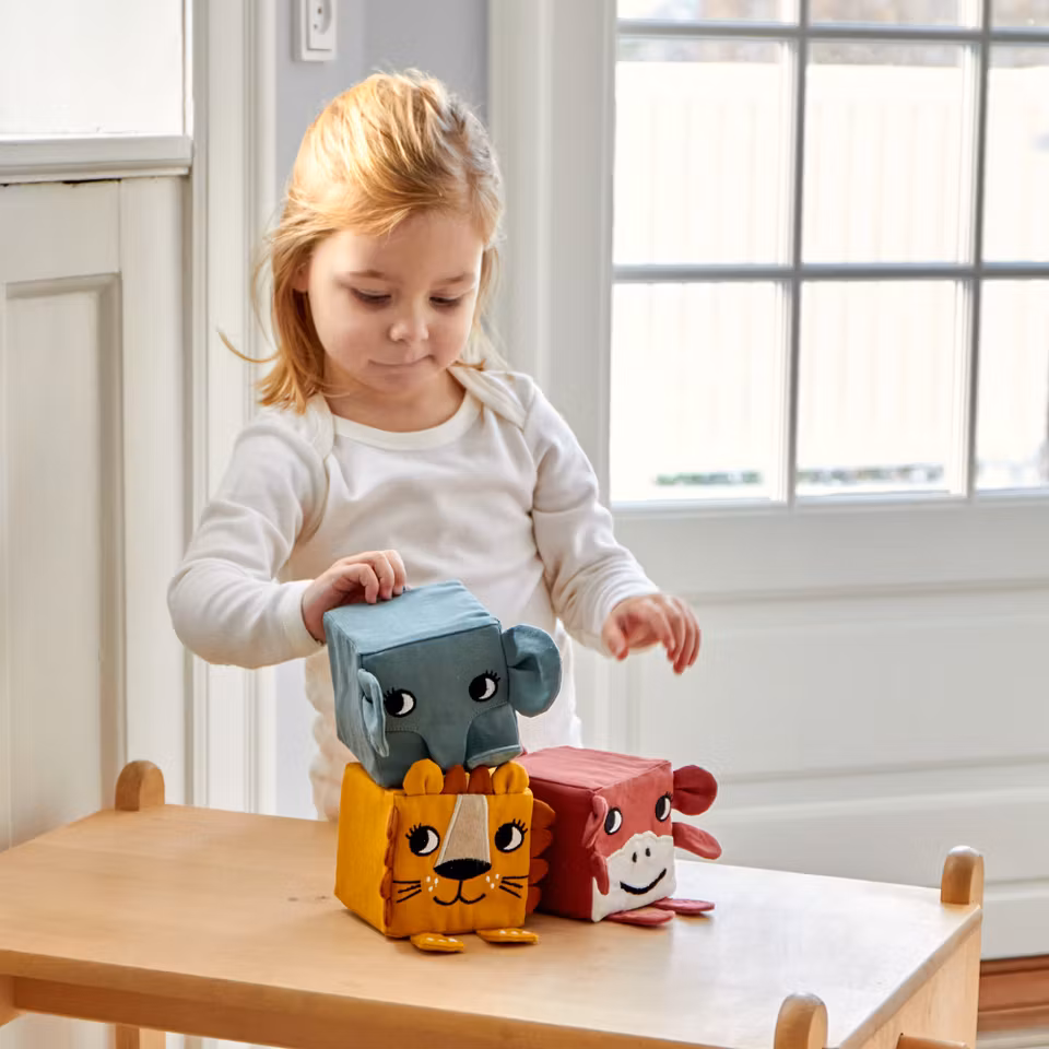 Roommate- Soft Cubes - Monkey, Elephant, Lion
