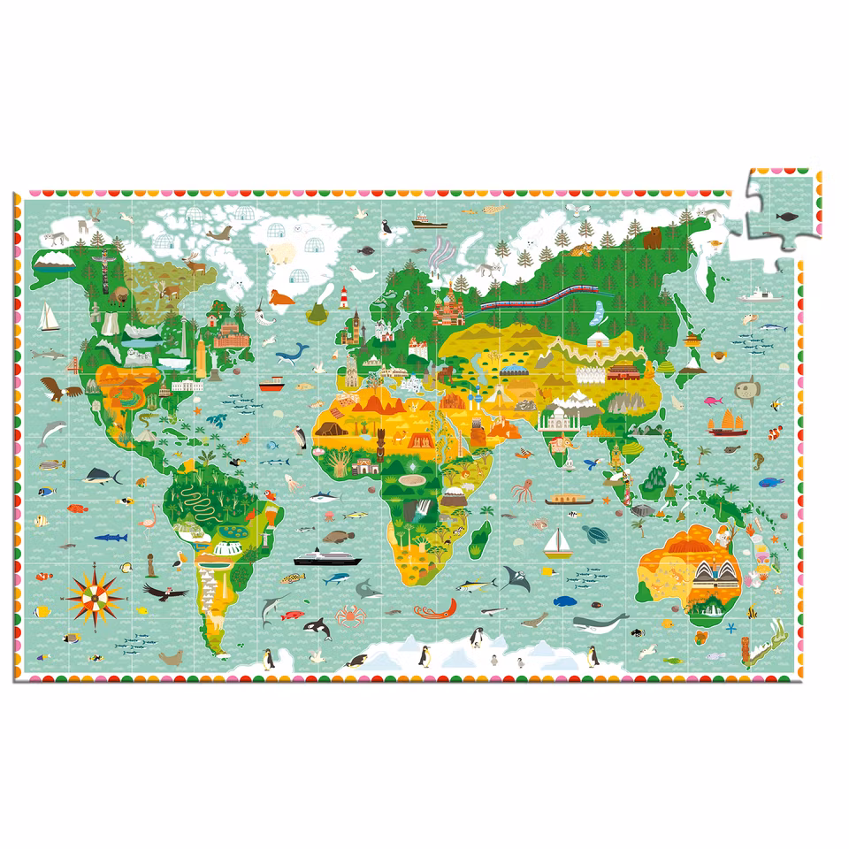 Djeco- Around the world, 200 pcs + booklet - FSC MIX