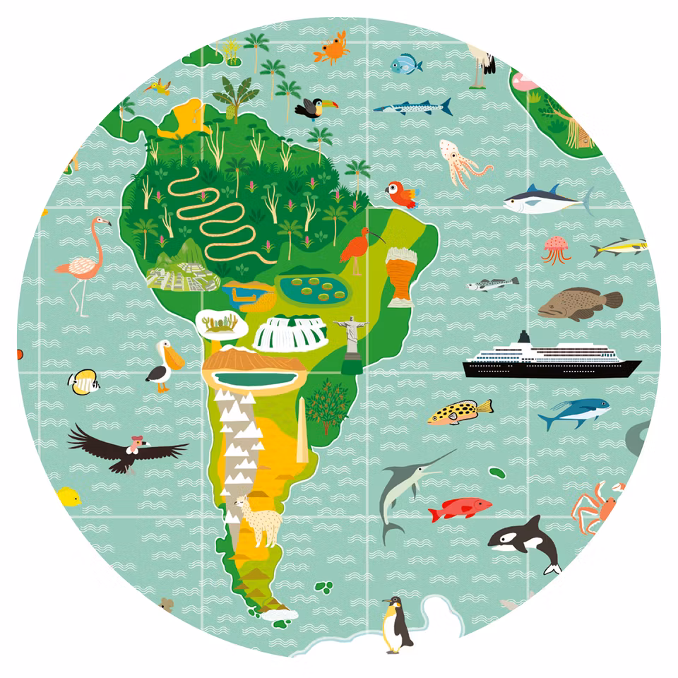 Djeco- Around the world, 200 pcs + booklet - FSC MIX