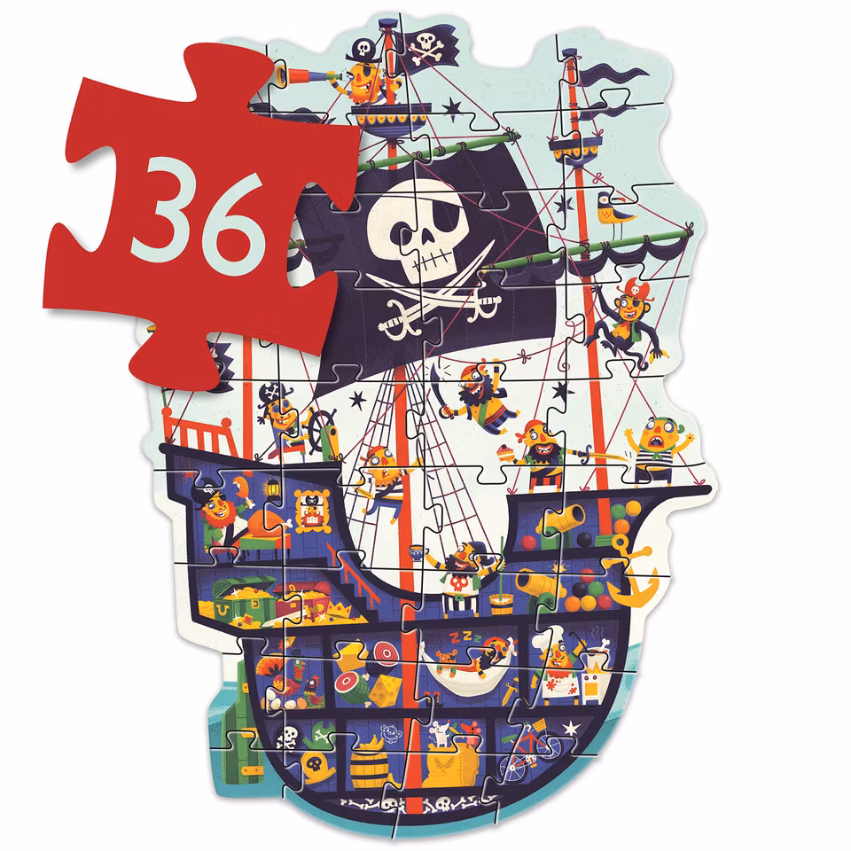 Djeco- The pirate ship - 36 pcs