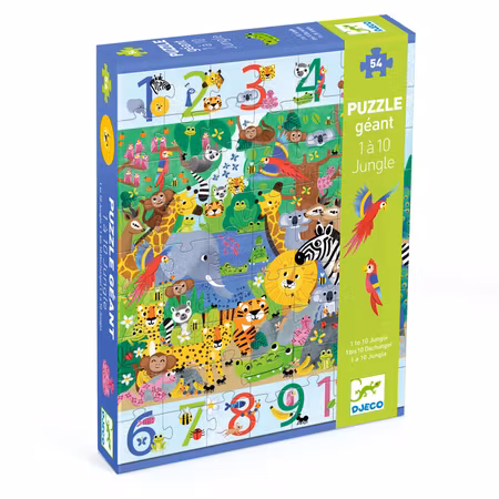 Djeco- 1 to 10 Jungle - FSC MIX, 54 pcs