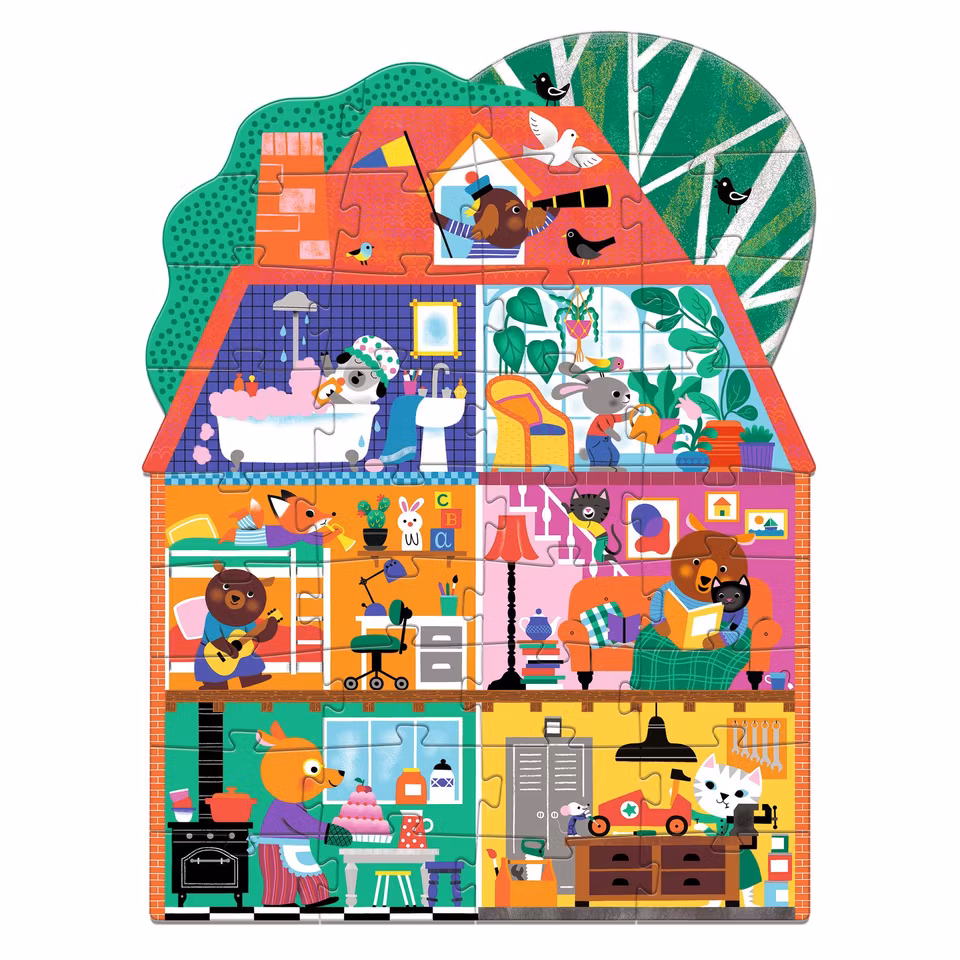 Djeco- The Little Buddies' House - 36 pcs - FSC MIX