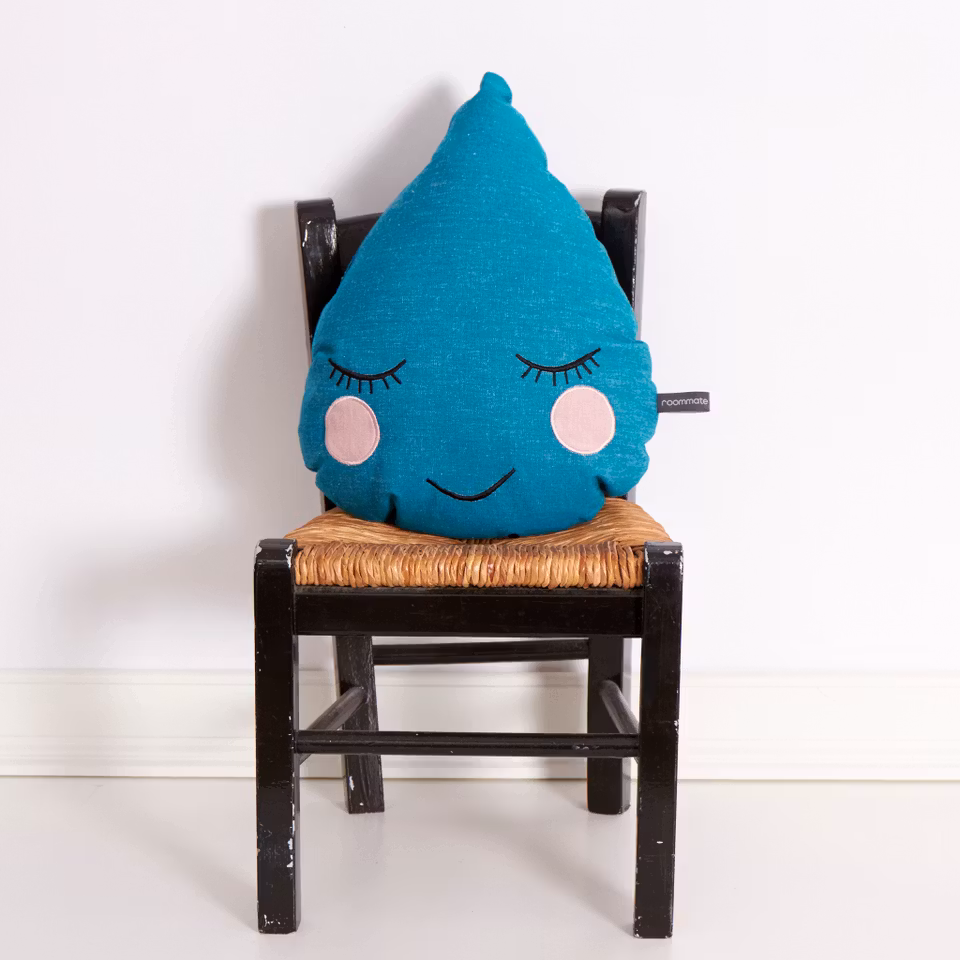 Roommate- Rain drop Cushion Petrol/ kudde