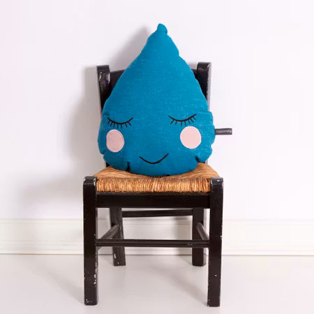Roommate- Rain drop Cushion Petrol/ kudde