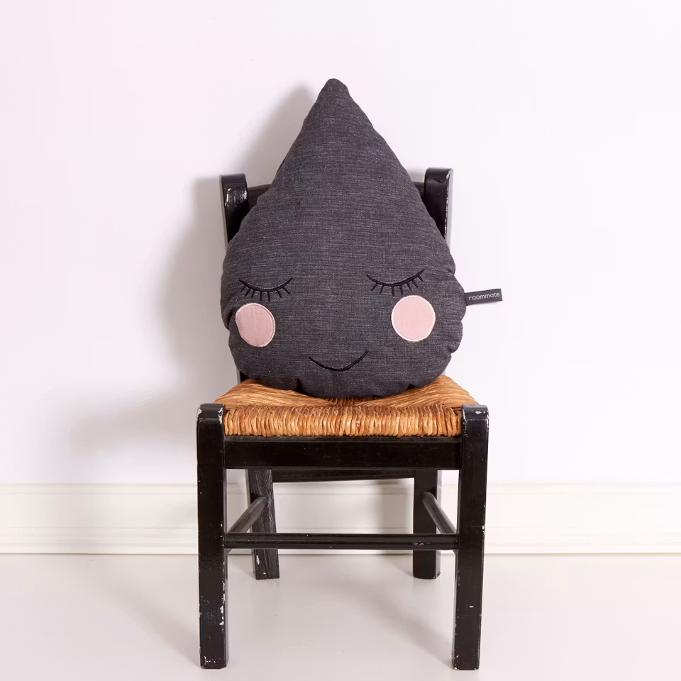 Roommate- Rain drop Cushion Anthracite/ kudde