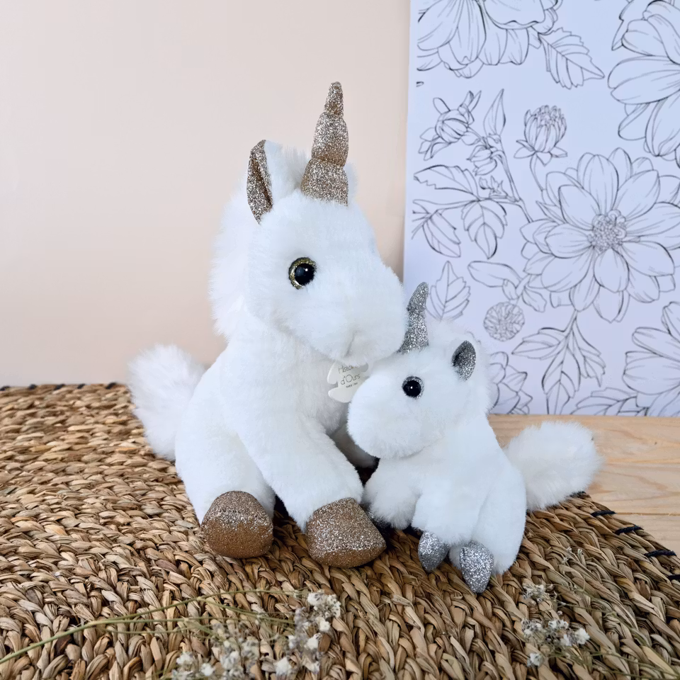 Doudou Et Compagnie- KEY RING SILVER UNICORN
