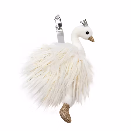 Doudou Et Compagnie- KEY RING WHITE SWAN