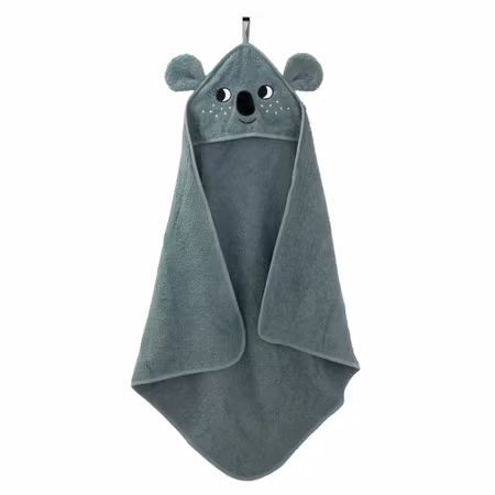 Roommate- Hooded Towel - KOALA, Sea Grey