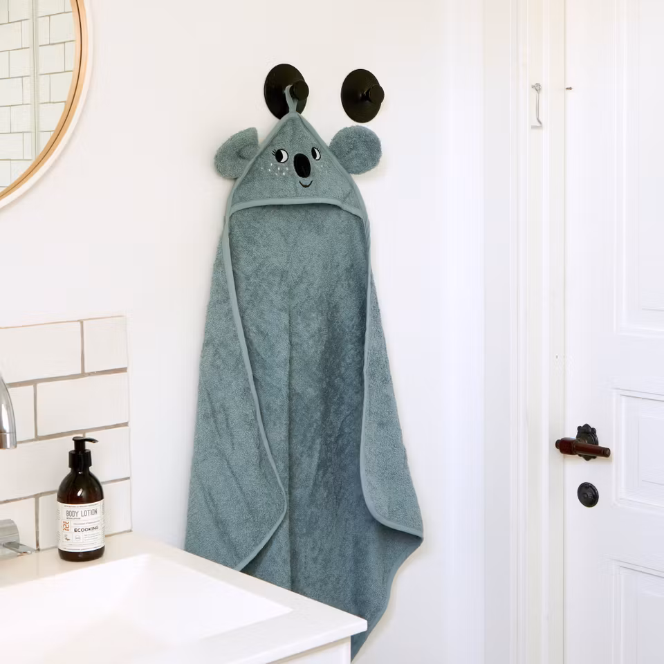 Roommate- Hooded Towel - KOALA, Sea Grey