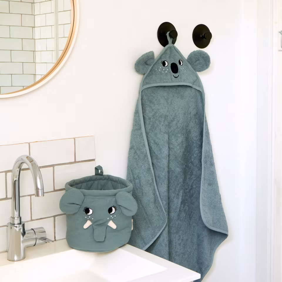 Roommate- Hooded Towel - KOALA, Sea Grey