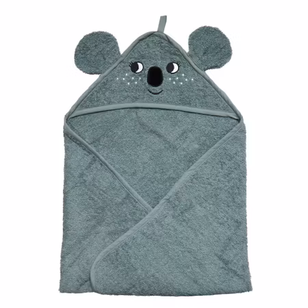Roommate- Hooded Towel - KOALA, Sea Grey