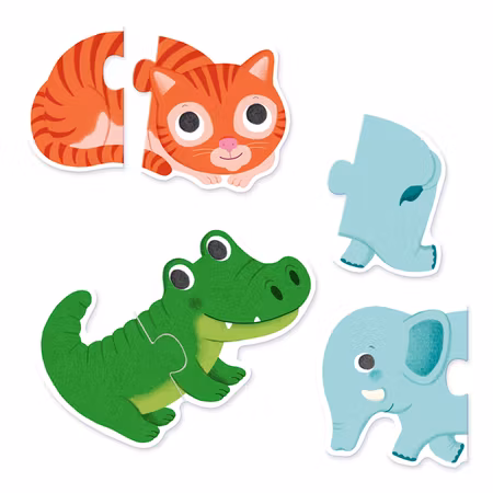 Djeco- Puzzle Duo Animals