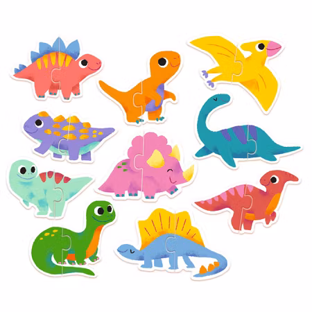 Djeco- Puzzle Duo - Duo Dinos - FSC MIX
